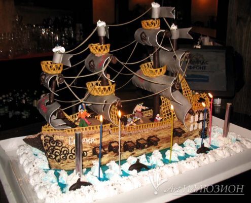 Кенди бар и торт на заказ на День рождения ребенка Киев в стиле Пиратов