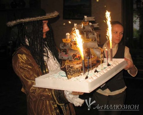 Кенди бар и торт на заказ на День рождения ребенка Киев в стиле Пиратов
