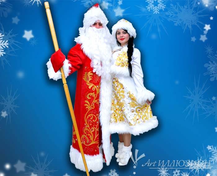 Дед Мороз для детских новогодних праздников и поздравлений в Киеве. Красный