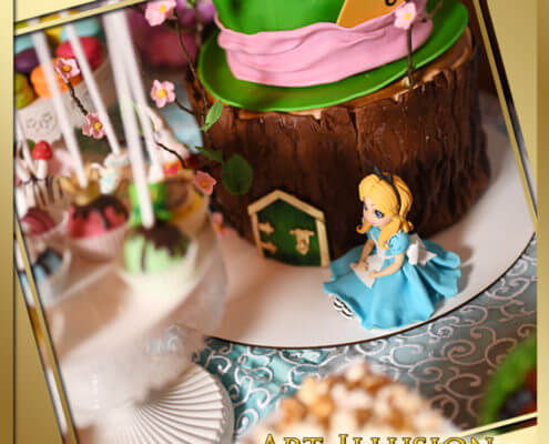 Кенди бар и торт в стиле Алиса