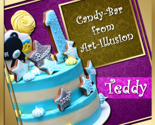 торт на день рождения в стиле Teddy Bear