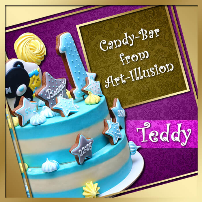 торт на день рождения в стиле Teddy Bear
